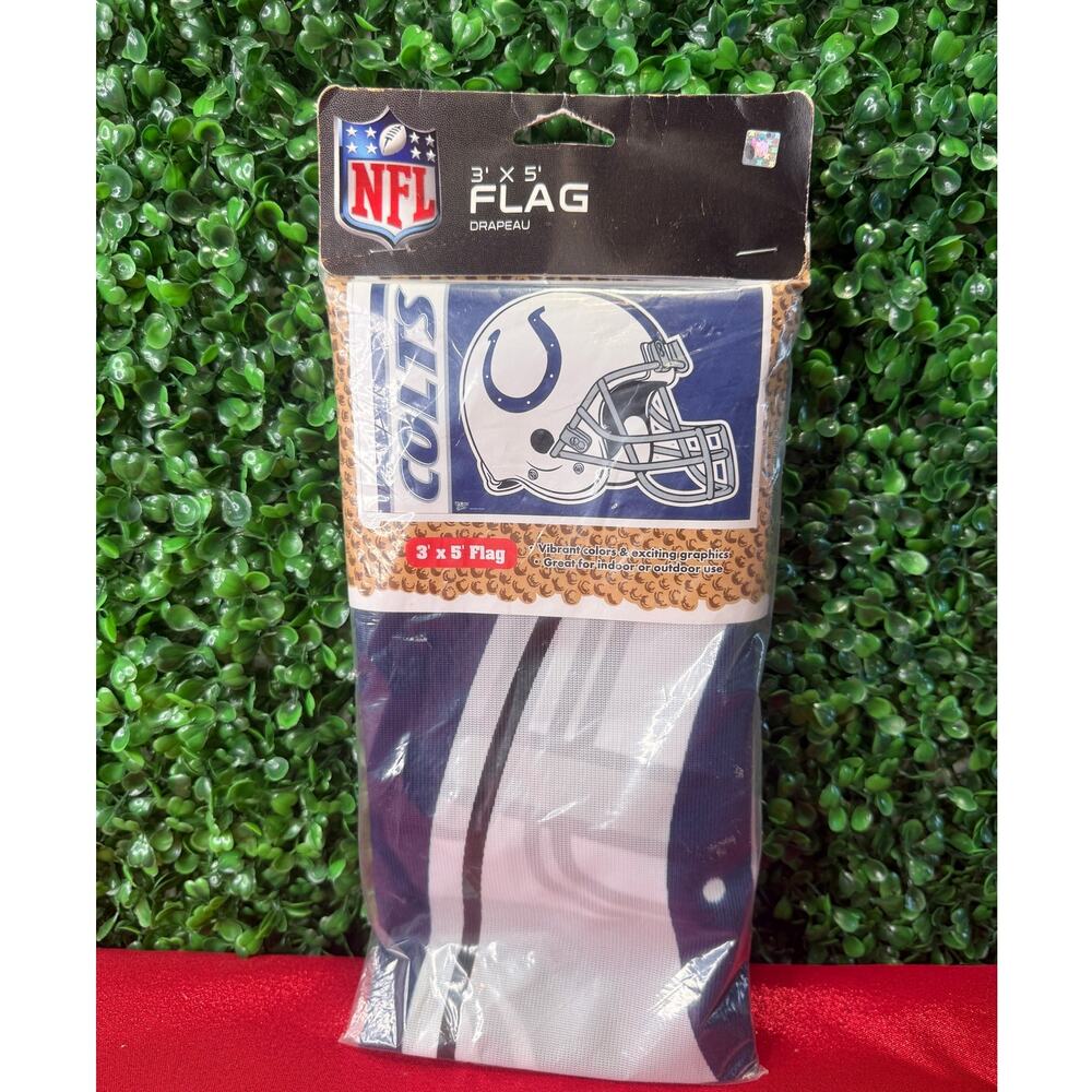New WinCraft Indianapolis Colts 3x5 Flag NFL Helmet Banner Made in USA Deluxe